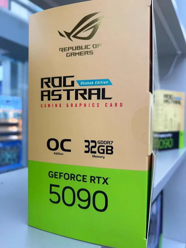 Alt view image 6 of 7 - ASUS ROG Astral GeForce RTX 5090 32GB GDDR7 OC DHAHAB Edition ROG-ASTRAL-RTX5090-O32G-DHAHAB-EDITION DLSS 4.0 PCI Express 5.0 Graphics Card