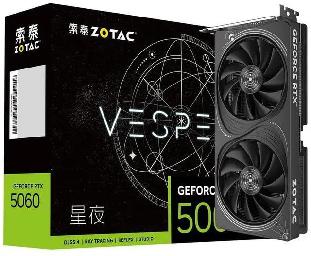 Alt view image 6 of 6 - ZOTAC GAMING GeForce RTX5060 8G NEBULAE OC HA graphics card,  DLSS 4 8GB GDDR7 128-bit 28 Gbps PCIE 5.0 Gaming Graphics Card