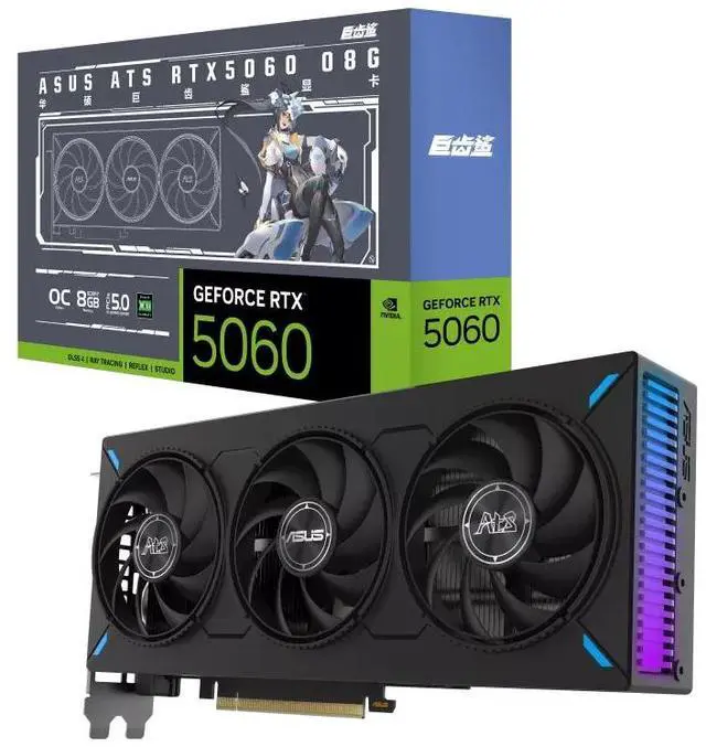 Alt view image 7 of 7 - ASUS ATS  GeForce RTX 5060 8GB GDDR7 PCI Express 5.0 x8 Graphics Card ATS-RTX5060-O8G, OC edition