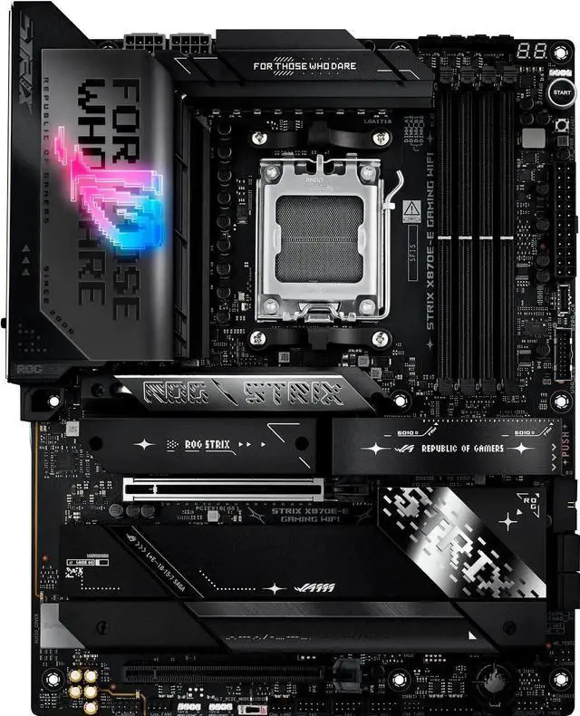 Alt view image 5 of 7 - ASUS ROG STRIX X870E-E GAMING WIFI AMD AM5 X870 ATX motherboard 18+2+2 power stages, Dynamic OC Switcher, Core Flex, DDR5 AEMP, WiFi 7, 5x M.2, PCIe 5.0, Q-Release Slim, USB4, AI OCing & Networking
