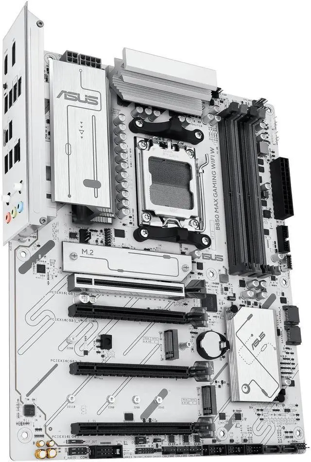 Alt view image 3 of 7 - ASUS B850 MAX GAMING WIFI W AMD B850 ATX motherboard AM5 DDR5, PCle 5.0 Ready, three M.2slots, Wi-Fi 6E, Realtek 2.5GbEthernet, rear USB 10Gbps Type-A & Type-c, BlOS FlashBack, Aura Sync