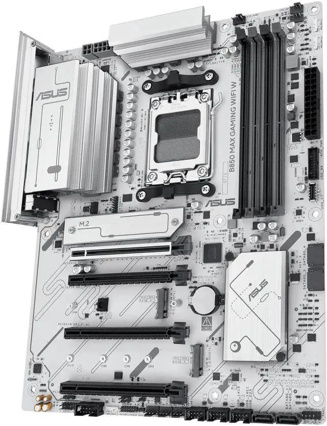 Alt view image 4 of 7 - ASUS B850 MAX GAMING WIFI W AMD B850 ATX motherboard AM5 DDR5, PCle 5.0 Ready, three M.2slots, Wi-Fi 6E, Realtek 2.5GbEthernet, rear USB 10Gbps Type-A & Type-c, BlOS FlashBack, Aura Sync