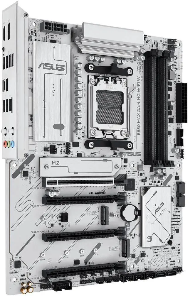 Alt view image 6 of 7 - ASUS B850 MAX GAMING WIFI W AMD B850 ATX motherboard AM5 DDR5, PCle 5.0 Ready, three M.2slots, Wi-Fi 6E, Realtek 2.5GbEthernet, rear USB 10Gbps Type-A & Type-c, BlOS FlashBack, Aura Sync