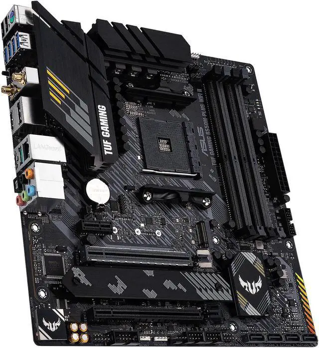 Alt view image 4 of 7 - ASUS TUF GAMING B550M-PLUS WIFI II Heavy Gunner Motherboard, 8+2-Phase Power Supply , PCIe 4.0. WiFi 6, Bi-directional AI Noise Cancellation , AURA SYNC Divine Light Sync