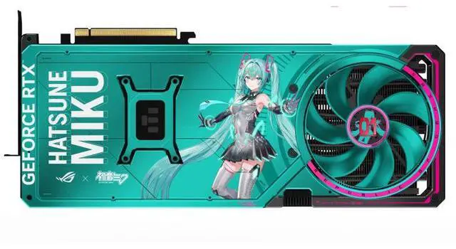 Alt view image 2 of 5 - ASUS ROG-ASTRAL MIKU-C GeForce RTX 5080 16GB GDDR7  Edition ROG-ASTRAL-RTX5080-16G-MIKU-C PCI-Express 5.0 DLSS 4.0 Graphics Card