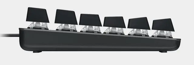 Alt view image 4 of 5 - Logitech K835 TKL black MECHANICAL Wired Mechanical Gaming Keyboard, Curved Keycaps, 84-Key Compact Design, Aluminum, 12 Dual Function FN Pushbuttons, PC/Mac Compatible - Red Switch (Red lactile)