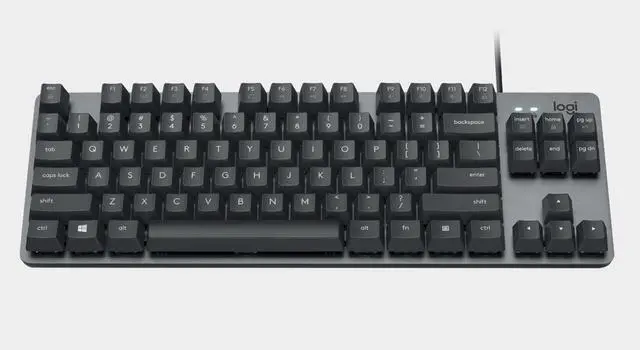 Alt view image 3 of 5 - Logitech K835 TKL black MECHANICAL Wired Mechanical Gaming Keyboard, Curved Keycaps, 84-Key Compact Design, Aluminum, 12 Dual Function FN Pushbuttons, PC/Mac Compatible - Red Switch (Red lactile)
