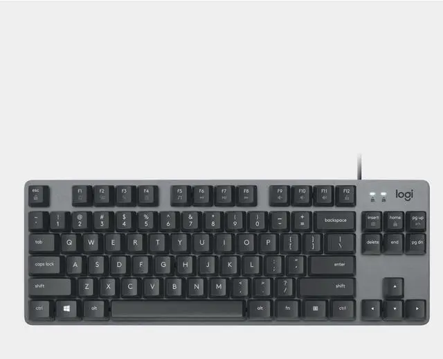 Alt view image 2 of 5 - Logitech K835 TKL black MECHANICAL Wired Mechanical Gaming Keyboard, Curved Keycaps, 84-Key Compact Design, Aluminum, 12 Dual Function FN Pushbuttons, PC/Mac Compatible - Red Switch (Red lactile)
