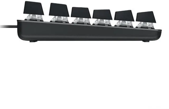 Alt view image 4 of 5 - Logitech K835 TKL MECHANICAL Wired Mechanical Gaming Keyboard, Curved Keycaps, 84-Key Compact Design, Aluminum, 12 Dual Function FN Pushbuttons, PC/Mac Compatible - Black - Red Shaft