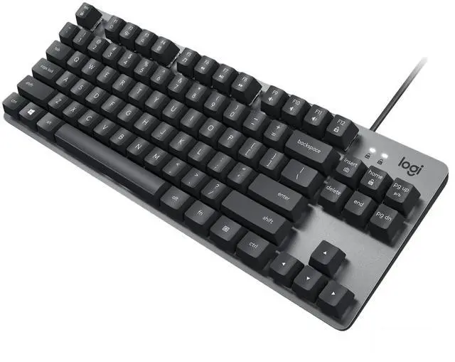 Main image of Logitech K835 TKL MECHANICAL Wired Mechanical Gaming Keyboard, Curved Keycaps, 84-Key Compact Design, Aluminum, 12 Dual Function FN Pushbuttons, PC/Mac Compatible - Black - Red Shaft