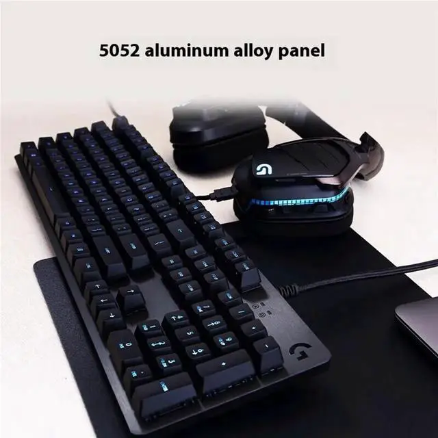 Alt view image 6 of 7 - Logitech G512 LIGHTSYNC RGB Mechanical Gaming Keyboard, Carbon Fiber English Layout GX Switches, Aircraft Grade Aluminum Alloy, 26 Keys Punchless, Macro Programming, USB Direct, Black, Red Shaft