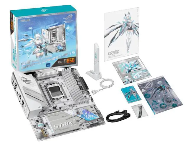 Alt view image 7 of 7 - ASUS ROG Strix B850-G Gaming WiFi S Motherboard & AMD Ryzen 5 9600X CPU Combo, AMD AM5 B850 mATX white Motherboard, DDR5 WIFI 7,4x M.2, PCIe 5.0 x16, USB 20Gbps Type-C, Ryzen 5 9000 Series