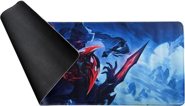 Alt view image 3 of 5 - Logitech League of Legends DESK MAT Large Fine Surface gaming Mouse Pad, 32*12*0.2 in, Long Thickened, Non-Slip Rubber Backing, Low Friction, 80cm*30cm*0.3cm,LOL Zed (the Master of Shadows) blue