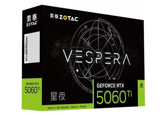 Alt view image 5 of 7 - ZOTAC VESPERA GeForce RTX 5060 Ti 8GB Graphics Card, 128-Bit GDDR7 DLSS 4.0 PCI Express 5.0 x8 Graphics Card,RTX5060 Ti 8GB VESPERA