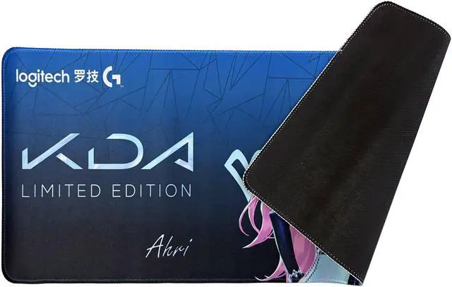 Alt view image 5 of 5 - Logitech League of Legends DESK MAT Large Fine Surface gaming Mouse Pad, 32*12*0.2 in, Long Thickened, Non-Slip Rubber Backing, Low Friction, 80cm*30cm*0.3cm,LOL KDA Ahri blue