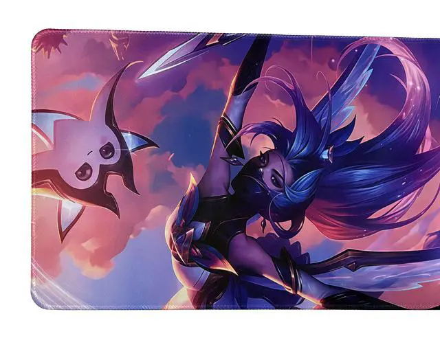 Alt view image 5 of 5 - Logitech League of Legends DESK MAT Large Fine Surface gaming Mouse Pad, 32*12*0.2 in, Long Thickened, Non-Slip Rubber Backing, Low Friction, 80cm*30cm*0.3cm,LOL Akali purple