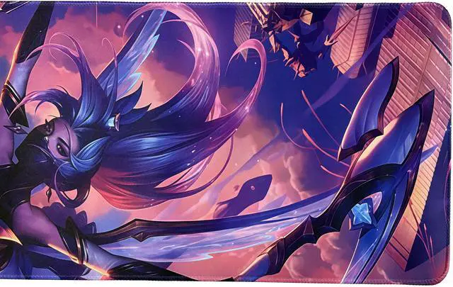 Alt view image 2 of 5 - Logitech League of Legends DESK MAT Large Fine Surface gaming Mouse Pad, 32*12*0.2 in, Long Thickened, Non-Slip Rubber Backing, Low Friction, 80cm*30cm*0.3cm,LOL Akali purple