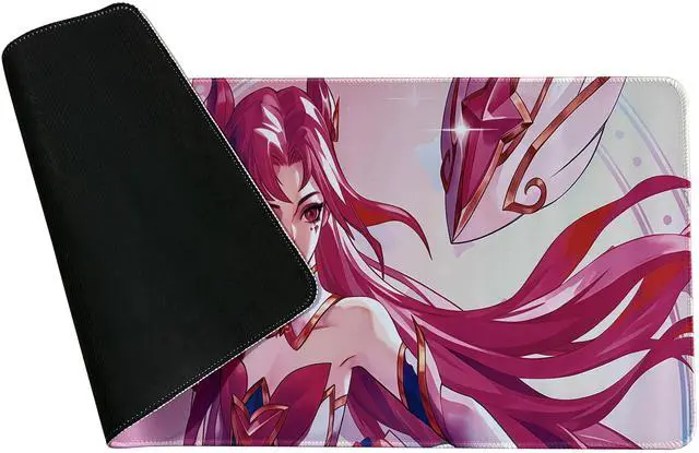 Alt view image 5 of 5 - Logitech League of Legends DESK MAT Large Fine Surface gaming Mouse Pad, 32*12*0.2 in, Long Thickened, Non-Slip Rubber Backing, Low Friction, 80cm*30cm*0.3cm,LOL Star Guardian Kaisa Pink