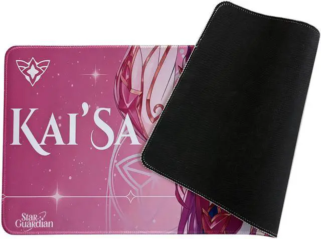 Alt view image 4 of 5 - Logitech League of Legends DESK MAT Large Fine Surface gaming Mouse Pad, 32*12*0.2 in, Long Thickened, Non-Slip Rubber Backing, Low Friction, 80cm*30cm*0.3cm,LOL Star Guardian Kaisa Pink
