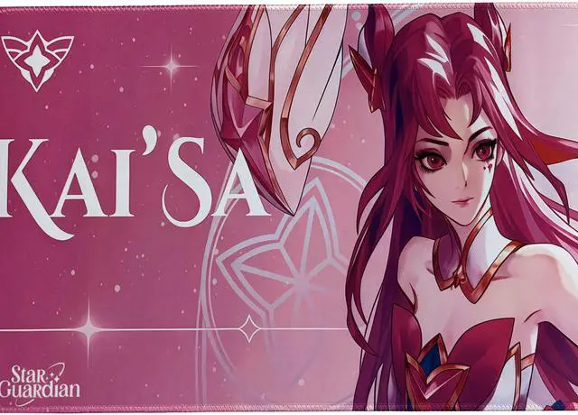 Alt view image 2 of 5 - Logitech League of Legends DESK MAT Large Fine Surface gaming Mouse Pad, 32*12*0.2 in, Long Thickened, Non-Slip Rubber Backing, Low Friction, 80cm*30cm*0.3cm,LOL Star Guardian Kaisa Pink