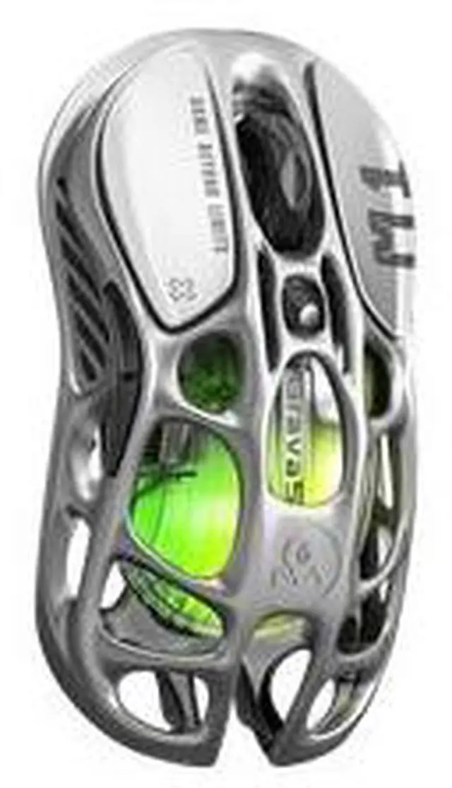 Alt view image 4 of 5 - GravaStar Mercury M1 Pro Wireless Gaming Mouse, 26,000 DPI PAW3395DM Sensor , Lightweight Magnesium Alloy , Tri-Mode (Wired/2.4GHz/Bluetooth) , 4K Polling Rate , Up to 200-Hour Battery, silver