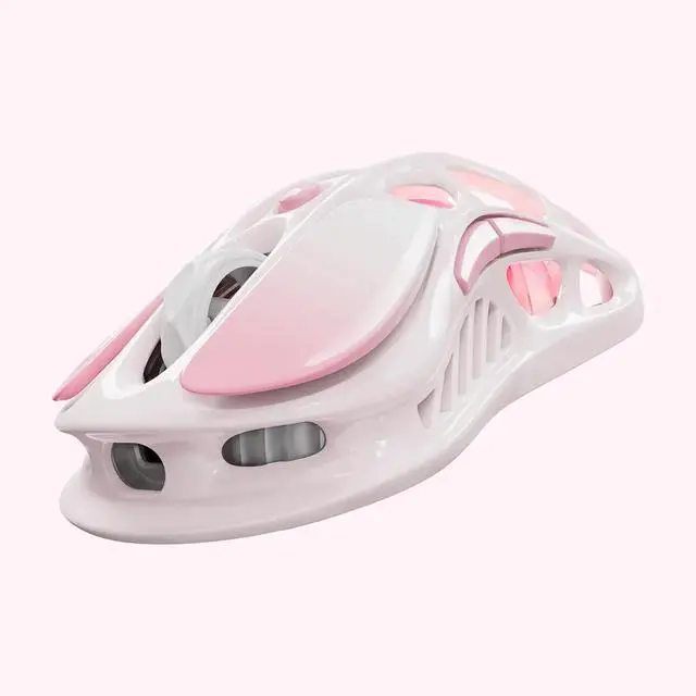 Alt view image 3 of 7 - GravaStar Mercury M1 Pro Wireless Gaming Mouse, Lightweight Magnesium Alloy, 26,000 DPI, PAW3395DM Sensor, 5 Programmable Buttons, Support Wired/2.4GHz/BT, Up to 200 Hours Battery Life , Gradient Pink