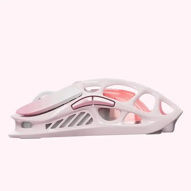 Alt view image 5 of 7 - GravaStar Mercury M1 Pro Wireless Gaming Mouse, Lightweight Magnesium Alloy, 26,000 DPI, PAW3395DM Sensor, 5 Programmable Buttons, Support Wired/2.4GHz/BT, Up to 200 Hours Battery Life , Gradient Pink