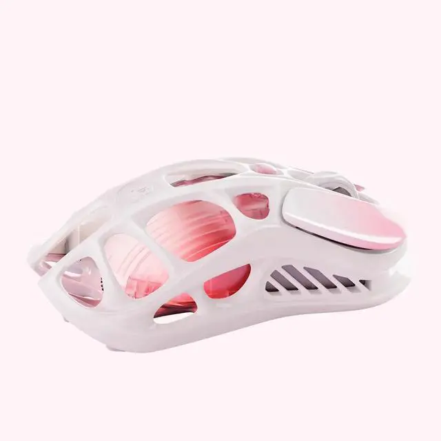 Alt view image 6 of 7 - GravaStar Mercury M1 Pro Wireless Gaming Mouse, Lightweight Magnesium Alloy, 26,000 DPI, PAW3395DM Sensor, 5 Programmable Buttons, Support Wired/2.4GHz/BT, Up to 200 Hours Battery Life , Gradient Pink