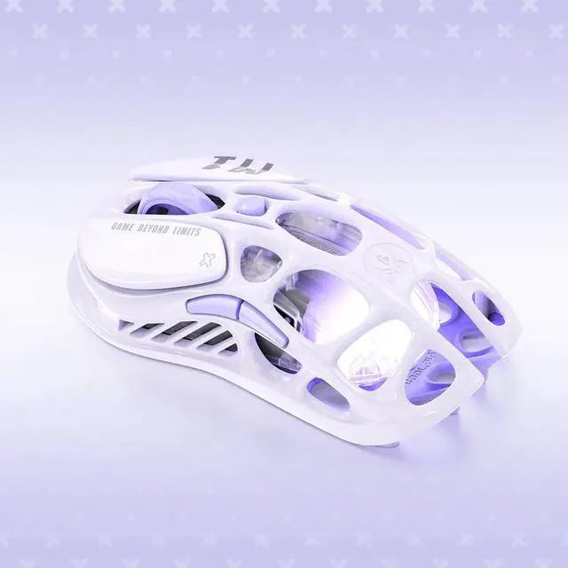 Alt view image 4 of 7 - GravaStar Mercury M1 Pro Gaming Mouse, Lightweight Magnesium Alloy, 26,000 DPI, PAW3395DM Sensor, 5 Programmable Buttons, Support Wired/2.4GHz/BT, Up to 200 Hours Battery Life , Lavender Purple