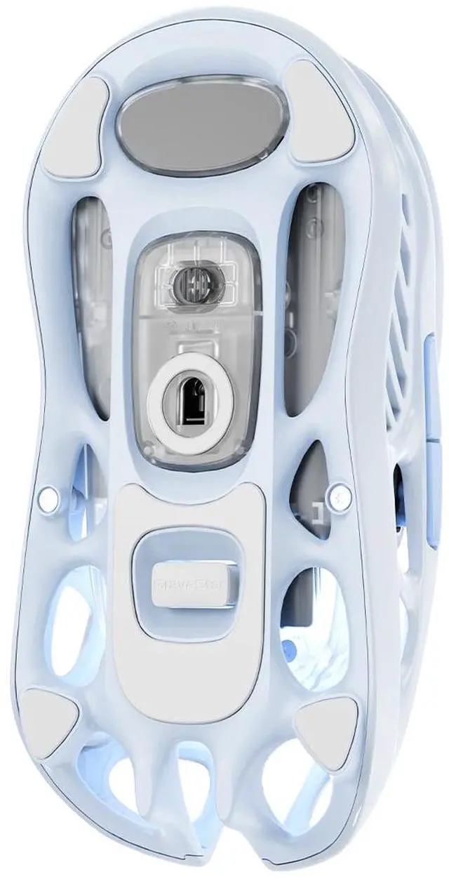 Alt view image 3 of 5 - GravaStar Mercury M1 Pro Gaming Mouse, 78g Lightweight Magnesium Alloy, 26,000 DPI, PAW3395DM Sensor, 5 Programmable Buttons, Support Wired/2.4GHz/BT, Up to 200 Hours Battery Life,Ice Blue