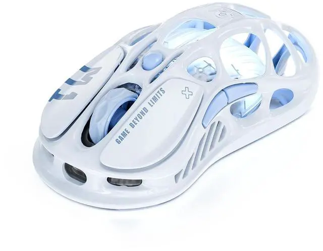 Alt view image 4 of 5 - GravaStar Mercury M1 Pro Gaming Mouse, 78g Lightweight Magnesium Alloy, 26,000 DPI, PAW3395DM Sensor, 5 Programmable Buttons, Support Wired/2.4GHz/BT, Up to 200 Hours Battery Life,Ice Blue