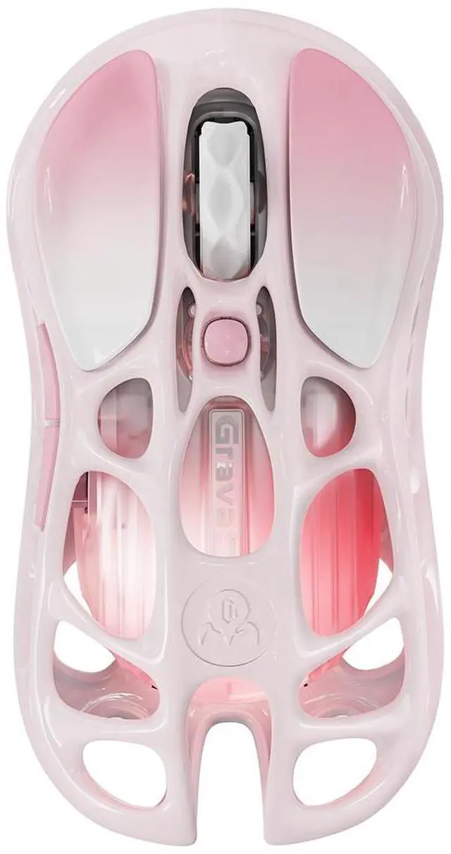 Main image of GravaStar Mercury M1 Pro Wireless Gaming Mouse, Lightweight Magnesium Alloy, 26,000 DPI, PAW3395DM Sensor, 5 Programmable Buttons, Support Wired/2.4GHz/BT, Up to 200 Hours Battery Life , Sakura Pink