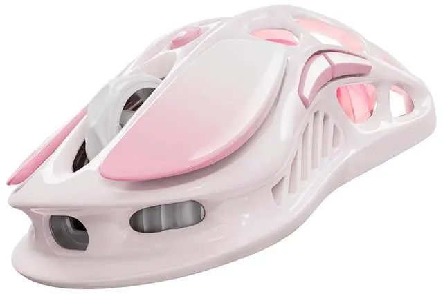 Alt view image 6 of 7 - GravaStar Mercury M1 Pro Wireless Gaming Mouse, Lightweight Magnesium Alloy, 26,000 DPI, PAW3395DM Sensor, 5 Programmable Buttons, Support Wired/2.4GHz/BT, Up to 200 Hours Battery Life , Sakura Pink