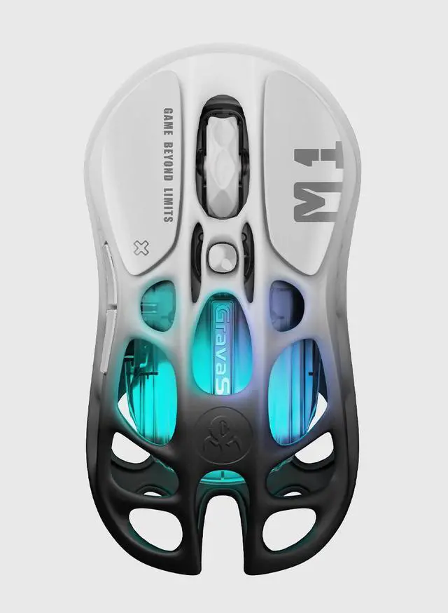Main image of GravaStar Mercury M1 Pro Gaming Mouse, Lightweight Magnesium Alloy, 26,000 DPI, PAW3395DM Sensor, 5 Programmable Buttons, Support Wired/2.4GHz/BT, Up to 200 Hours Battery Life, Gradient Black