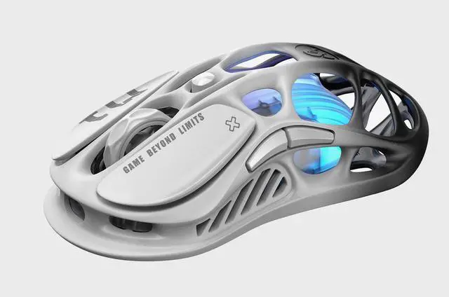 Alt view image 3 of 5 - GravaStar Mercury M1 Pro Gaming Mouse, Lightweight Magnesium Alloy, 26,000 DPI, PAW3395DM Sensor, 5 Programmable Buttons, Support Wired/2.4GHz/BT, Up to 200 Hours Battery Life, Gradient Black