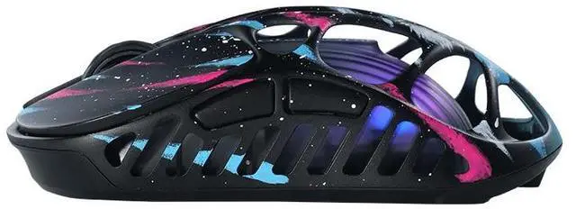 Alt view image 3 of 6 - GravaStar Mercury X Pro Wireless Gaming Mouse, Come with 8K Dongle, 32,000 DPI PAW 3950 Sensor, 8,000Hz Polling Rate, Magnesium Alloy Hollow Frame, RGB Lighting, 5 Programmable Buttons ,Neon Graffiti