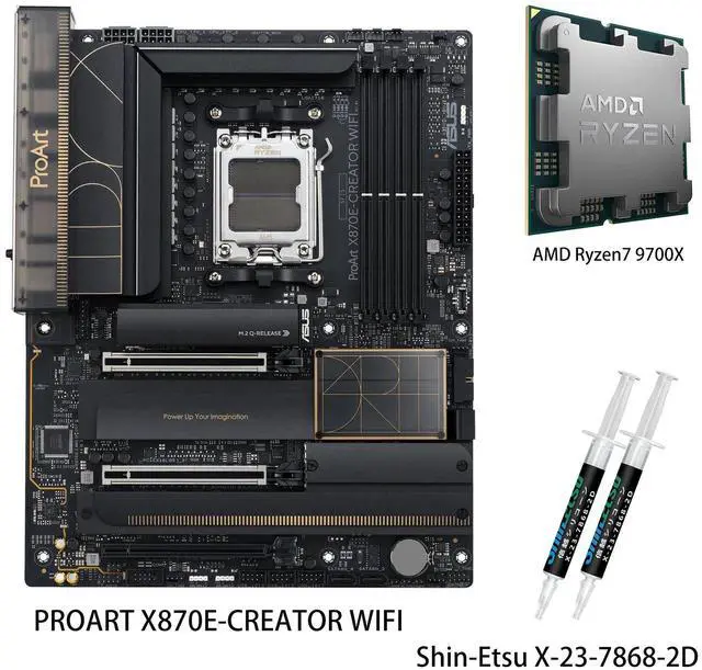 ASUS ProArt X870E-CREATOR WIFI Motherboard & AMD Ryzen 7 9700X CPU