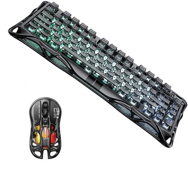 Main image of GravaStar Combo: Mercury M2 Wireless Gaming Mouse & Magnetic Switch Keyboard V75 - 26000 DPI PAW3395DM, 5 RGB Lights, 5 Buttons, 8K Polling Rate, Wired, RGB, Aluminum Frame , Stealth Black