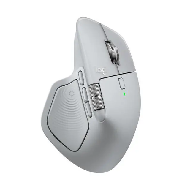 Alt view image 2 of 6 - Logitech MX Master 4 Wireless Bluetooth Mouse, with Ultra-fast Scrolling, Ergo, haptic feedback, Customize vibration intensity, Pale Gray