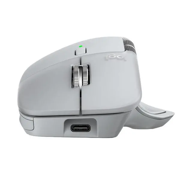 Alt view image 4 of 6 - Logitech MX Master 4 Wireless Bluetooth Mouse, with Ultra-fast Scrolling, Ergo, haptic feedback, Customize vibration intensity, Pale Gray