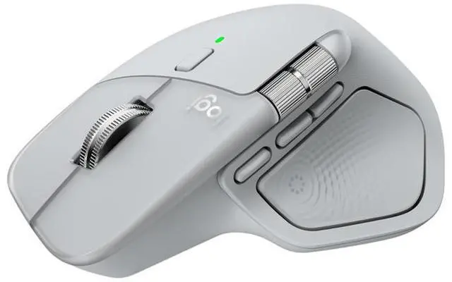 Alt view image 3 of 6 - Logitech MX Master 4 Wireless Bluetooth Mouse, with Ultra-fast Scrolling, Ergo, haptic feedback, Customize vibration intensity, Pale Gray