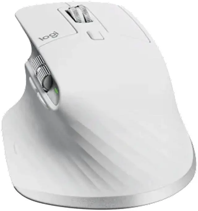 Alt view image 2 of 7 - Logitech MX Master 3S - Wireless Performance Mouse, with Ultra-fast Scrolling, Ergo, 8K DPI, Track on Glass, Quiet Clicks, USB-C, Bluetooth, Windows, Linux, Chrome - Pale Grey-white