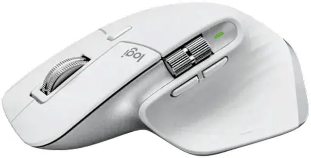 Alt view image 3 of 7 - Logitech MX Master 3S - Wireless Performance Mouse, with Ultra-fast Scrolling, Ergo, 8K DPI, Track on Glass, Quiet Clicks, USB-C, Bluetooth, Windows, Linux, Chrome - Pale Grey-white
