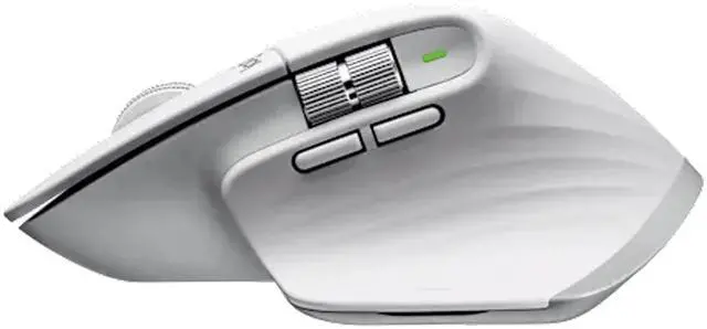 Alt view image 4 of 7 - Logitech MX Master 3S - Wireless Performance Mouse, with Ultra-fast Scrolling, Ergo, 8K DPI, Track on Glass, Quiet Clicks, USB-C, Bluetooth, Windows, Linux, Chrome - Pale Grey-white