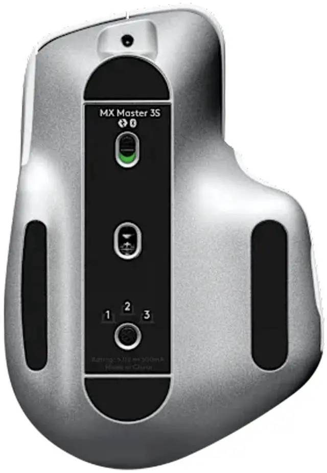 Alt view image 6 of 7 - Logitech MX Master 3S - Wireless Performance Mouse, with Ultra-fast Scrolling, Ergo, 8K DPI, Track on Glass, Quiet Clicks, USB-C, Bluetooth, Windows, Linux, Chrome - Pale Grey-white