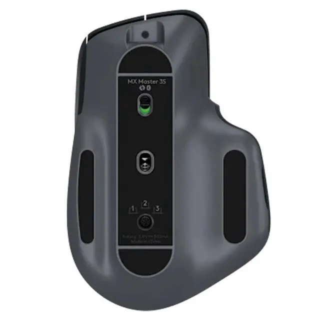Alt view image 7 of 7 - Logitech MX Master 3S - Wireless Performance Mouse, with Ultra-fast Scrolling, Ergo, 8K DPI, Track on Glass, Quiet Clicks, USB-C, Bluetooth, Windows, Linux, Chrome -Graphite, black