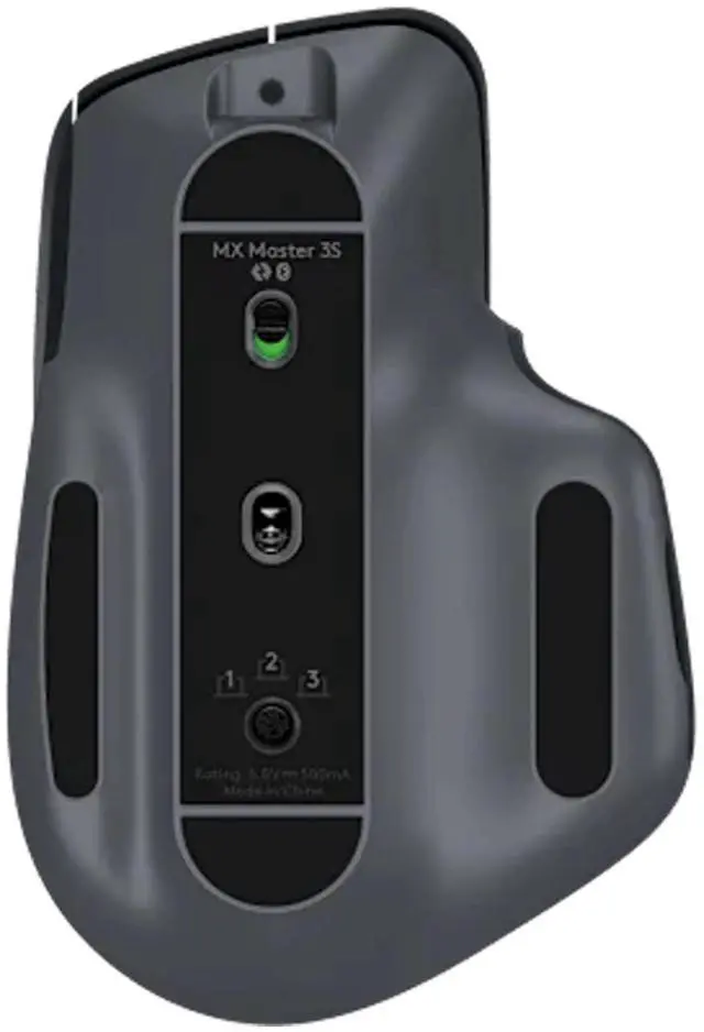 Alt view image 7 of 7 - Logitech MX Master 3S - Wireless Performance Mouse, with Ultra-fast Scrolling, Ergo, 8K DPI, Track on Glass, Quiet Clicks, USB-C, Bluetooth, Windows, Linux, Chrome -Graphite, black