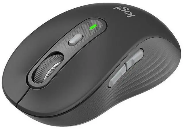 Alt view image 2 of 5 - Logitech Signature Plus M750 Mouse, Optical - Wireless 32.81 ft Bluetooth/Radio Frequency USB 2000 dpi - Scroll Wheel , Small/Medium Hand/Palm Size - 1 x A, Graphite