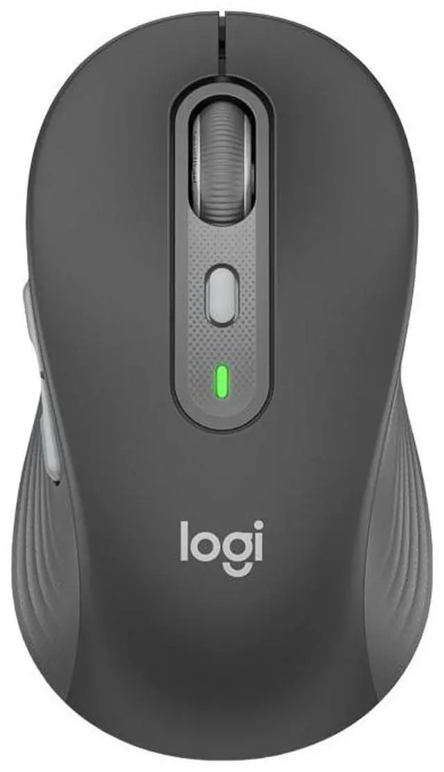 Main image of Logitech Signature Plus M750 Mouse, Optical - Wireless 32.81 ft Bluetooth/Radio Frequency USB 2000 dpi - Scroll Wheel , Small/Medium Hand/Palm Size - 1 x A, Graphite