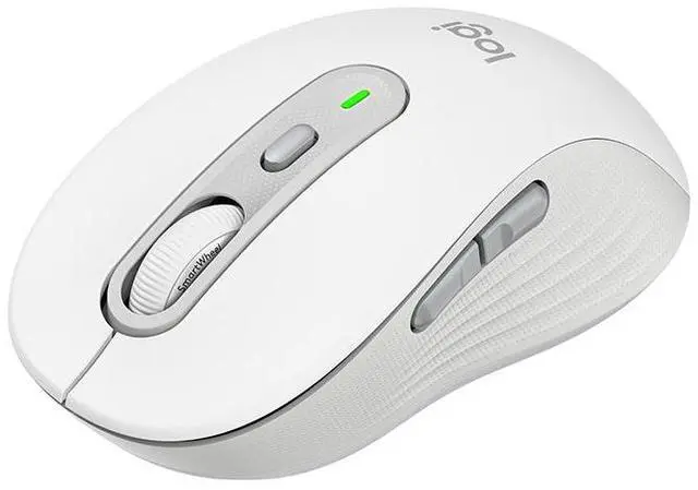 Alt view image 3 of 6 - Logitech Signature Plus M750 Mouse, Optical - Wireless 32.81 ft Bluetooth/Radio Frequency USB 2000 dpi - Scroll Wheel , Small/Medium Hand/Palm Size - 1 x A, WHITE